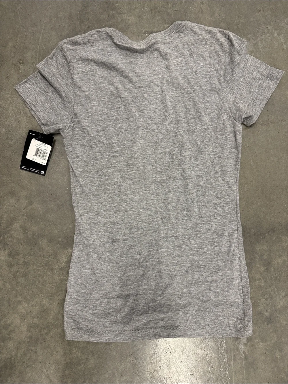 Nike XS Women’s Heather Grey Short Sleeve Crew Tee with Black Swoosh